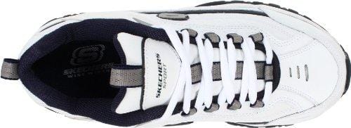 Skechers Sport Men's Energy Afterburn Lace-Up Sneaker,White/Navy,10.5 XW US