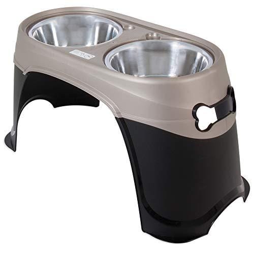 Petmate Easy Reach Pet Diner Elevated Dog Bowls 2 Sizes 2 Polished Colors