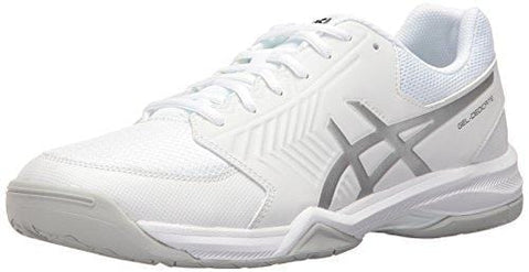 ASICS Men's Gel-Dedicate 5 Tennis Shoe, White/Silver, 10.5 M US
