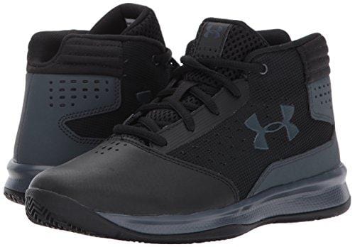 Under Armour Boys' Pre School Jet 2017 Basketball Shoe, Black (001)/Rhino Gray, 10.5K