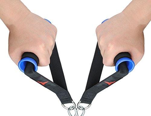Upgraded Grip Wide Design Resistant Ultra Heavy Duty Handles with Solid ABS Cores, Durable Carabiners, Super Strong Nylon Webbing, and Heavy Gauge Welded D-rings