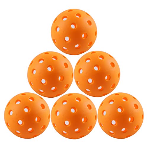 IUZIT Outdoor Pickleball Balls 40 Holes Specifically Designed for Pickleball Sport, High-Vis Optic Orange/Yellow Pickleballs USAPA Approved for Outdoor & Indoor Use