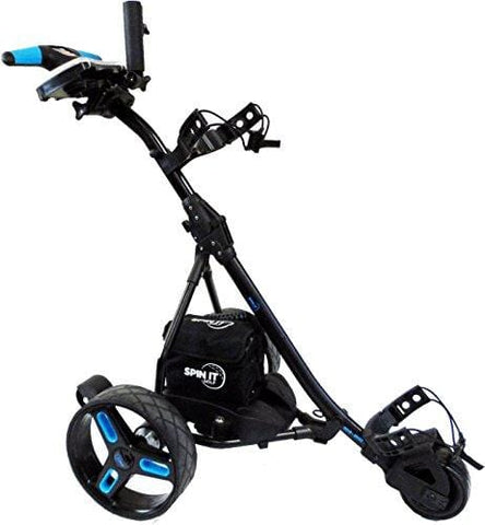 Spin It Golf Products Easy Trek Sport Remote Controlled Golf Caddy, Black/Blue