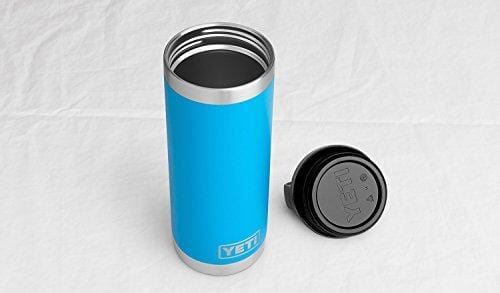 YETI Rambler 18oz Vacuum Insulated Stainless Steel Bottle with Cap, Tahoe Blue DuraCoat