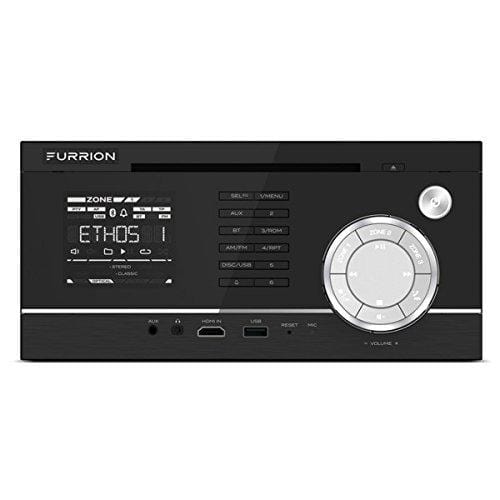 Furrion DV1220-BL Three-Zone Independent Wall Mount RV Stereo and DVD Player - Black