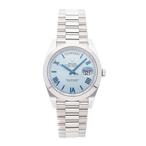 Rolex Day-Date Mechanical (Automatic) Ice Blue Dial Mens Watch 228206 (Certified Pre-Owned)