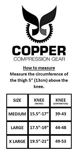Copper Recovery Knee Sleeve/Knee Brace - #1 Premium FIT Copper Knee Compression Sleeve - 100% Guaranteed Support Wrap/Sleeve/Stabilizer for Women and Men - 1 Sleeve (Large - Single)