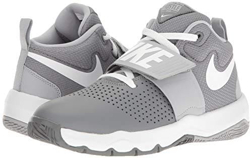 Nike Team Hustle D 8 (GS) Sneaker, Cool Wolf Grey-White, 3.5Y Regular US Big Kid