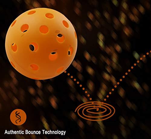 EasyTime Pickleball Balls Outdoors Balls with 40 Small Precisely Drilled Holes & Indoor Balls with 26 Drilled Holes USAPA Approved (Outdoor-6 Pack)