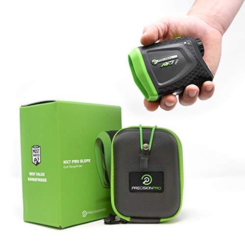 Precision Pro Golf, NX7 Pro Slope Golf Rangefinder, Laser Golf Rangefinder with Pulse Vibration, 400 Yard Range, 6X Magnification, Lifetime Battery Replacement