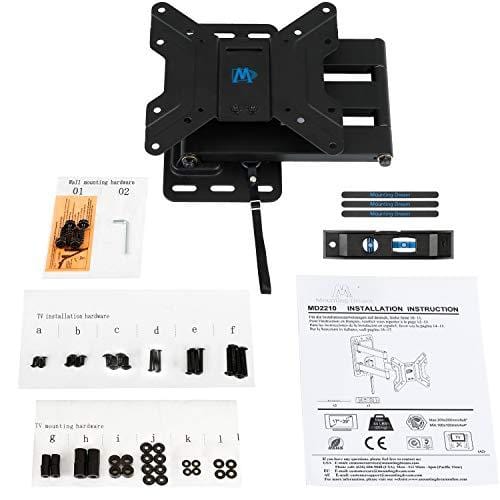 Mounting Dream Lockable RV TV Mount for 17-39" Flat Screen TV, RV Mount on Camper Motor Home Marine Boat Truck, Full Motion Unique One Step Lock Design RV TV Wall Mount, 200mm VESA 44 LBS MD2210
