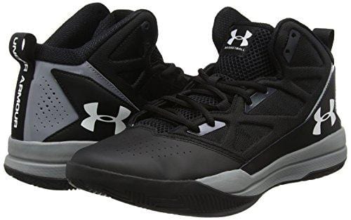 Under Armour Men's Jet Mid Basketball Shoe, Black (001)/Steel, 10.5