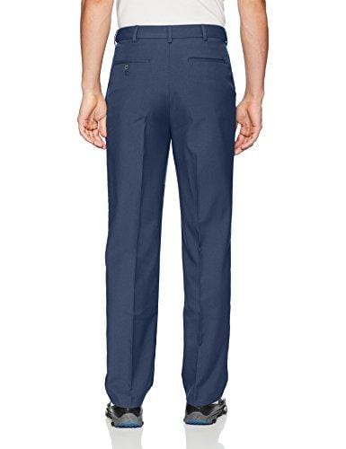 PGA TOUR Men's Flat Front Golf Pant with Expandable Waistband, Black Iris, 36W x 29L