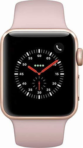 Apple Watch Series 3 - GPS - Gold Aluminum Case with Pink Sand Sport Band - 38mm - MQKW2LL/A (Renewed)