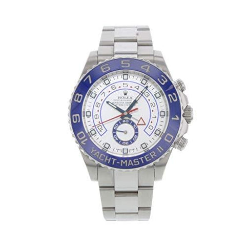 Rolex Yacht Master II White Dial Blue Bezel Stainless Steel Automatic Mens Watch 116680WAO