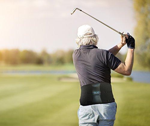 Lumbar Support Belt - Lower Back Brace - Heat & Ice Pack Included For Instant Pain Relief - Adjustable Compression To Suit Your Body - Wear It Everywhere - Gym Office Home - FDA Approved