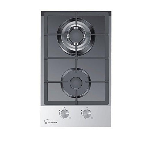 Empava 12" Tempered Glass 2 Italy Sabaf Burners Stove Top Gas Cooktop EMPV-12GC027