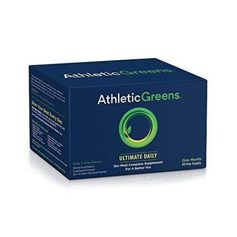 Athletic Greens Ultimate Daily, Whole Food Sourced All in One Greens Supplement, Superfood Powder, Gluten Free, Vegan and Keto Friendly, 30 Individual Travel Packs