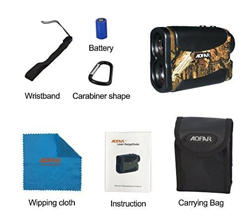 AOFAR Hunting Golf Range Finder-700 Yards 6X 25mm Waterproof Laser Rangefinder for Archery and Bow Hunting with Range Scan Fog and Speed Mode, Free Battery, Carrying Case