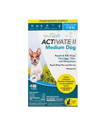 TevraPet Activate II Flea and Tick Prevention for Dogs - Topical, 11-20 Lbs