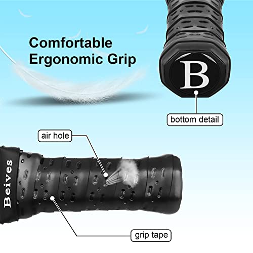 Beives Pickleball Paddles, Graphite Pickleball Rackets Set of 2 with 4 Balls for Outdoor/Indoor, Polypropylene Honeycomb Core, Edge Guard, Ergonomic Grip, Lightweight Pickleball, Carry Bag