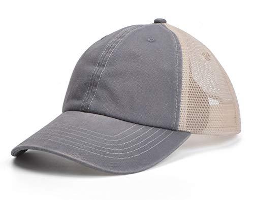 Home Prefer Men's Mesh Trucker Hat Summer Golf Hat Brim Sun Cap for Running Hiking Fishing Light Gray [product _type] Home Prefer - Ultra Pickleball - The Pickleball Paddle MegaStore