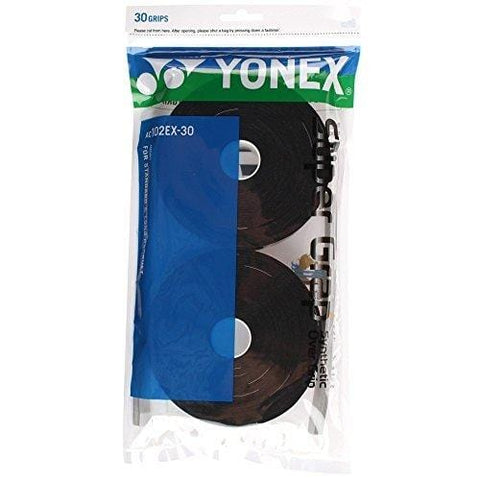 Yonex Super Grap Racket Overgrip - 30 wrap pack, Color- Black by Yonex