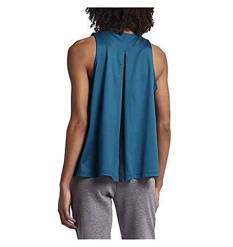 NIKE Women's Bonded Top Athletic Tank Top Industrial Blue 833454-457 (Large)