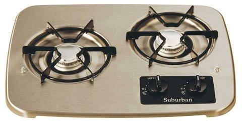 Suburban 2937ABK 2-Burner Black Cooktop