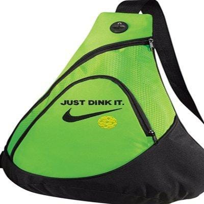 Port Authrority Pickleball paddle racquet sling bag - Just Dink It. - CUSTOMIZABLE with NAME you CHOOSE