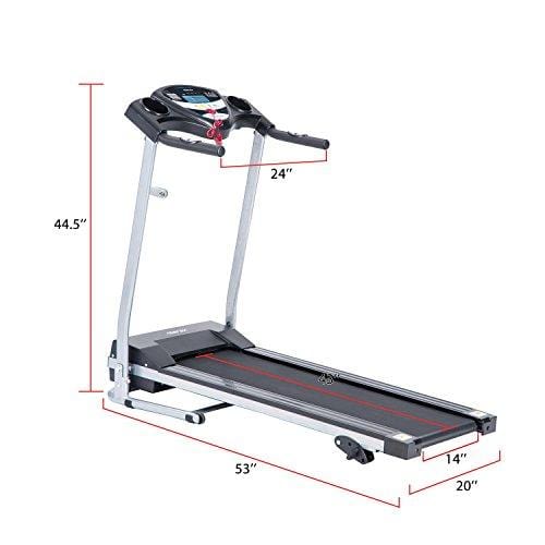 Merax Fitness Folding Treadmill - Electric Motorized Exercise Machine for Running & Walking [Easy Assembly] (Classic Black)