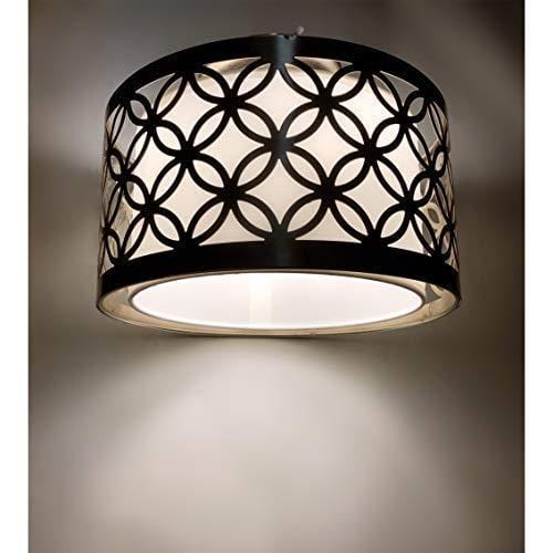 Dream Lighting 12volt DC LED Round Dinette Light Fixture with Switch for Interior RV Automotive Boat Ceiling Lighting, Pendant Lamp for Kitchen Island, Dining Room - Double Shade Design, 3500K