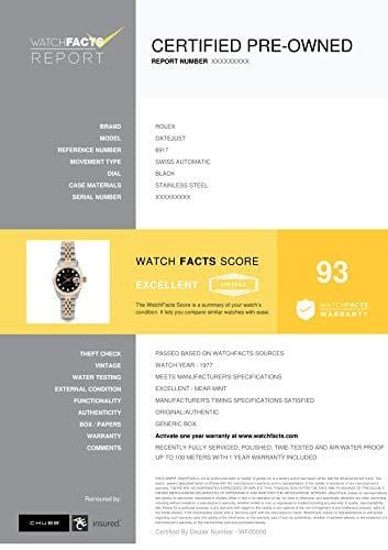 Rolex Datejust Swiss-Automatic Female Watch 6917 (Certified Pre-Owned)