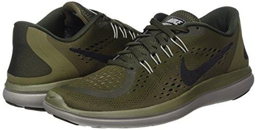 Nike Womens Flex 2017 Fabric Low Top Lace Up Running Sneaker, Green-M, Size 10.0
