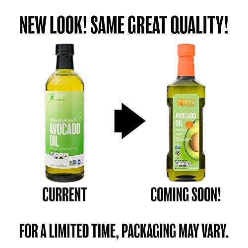BetterBody Foods 100% Pure Avocado Oil Naturally Refined Cooking Oil Non-GMO 16.9 Ounce Keto & Paleo