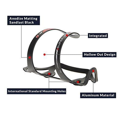 SAVADECK Bicycle Lightweight Aluminum Water Bottle Cage Alloy Bike Bottle Holder Bike Accessories (Red)