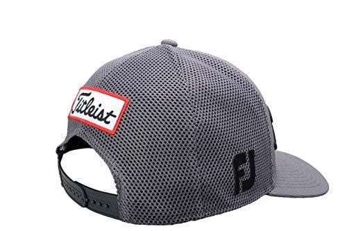 Titleist Men's Tour Snapback Mesh Golf Hat, Charcoal/Black