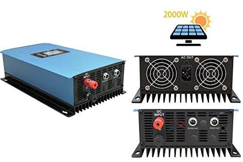 ECO LLC 1800W Home Grid Tie Solar Kit 12pcs 150W Solar Panel & 2000W Power Inverter Charging AC 110V