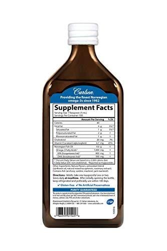 Carlson The Very Finest Fish Oil 1600 Mg Omega-3s, Lemon