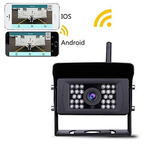 Wireless Backup Camera, Lastbus Night Vision Wide View Angle Waterproof WiFi Rear View Camera for iPhone iPad Android Phone Tablet
