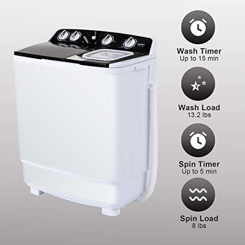  KUPPET Compact Twin Tub Portable Mini Washing Machine