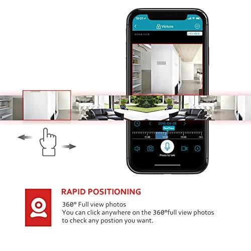 Victure 1080P FHD Pet Camera with WiFi IP Camera Indoor Wireless Security Camera Motion Detection Night Vision Home Surveillance Baby Elder Monitor with 2 Way Audio iOS/Android