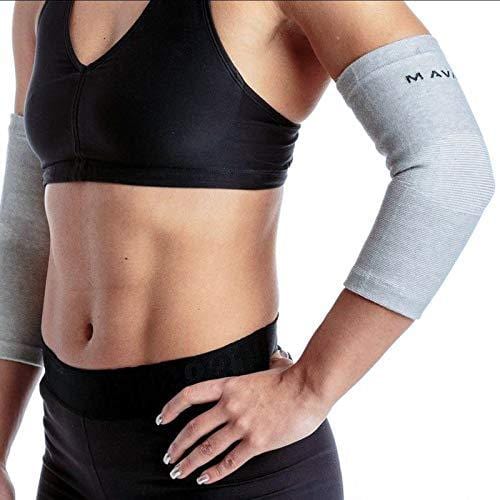 Mava Sports Elbow Sleeve Recovery Compression, Size XL – Support for Workouts, Weightlifting, Arthritis, Tendonitis, Tennis and Golfer's Elbow – Bamboo Charcoal Athletic Elbow Compression Sleeves