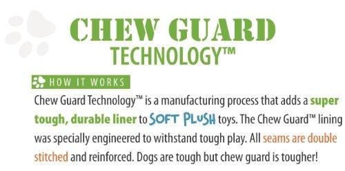 goDog Checkers Fat Rooster With Chew Guard Technology Tough Plush Dog Toy, White, Large