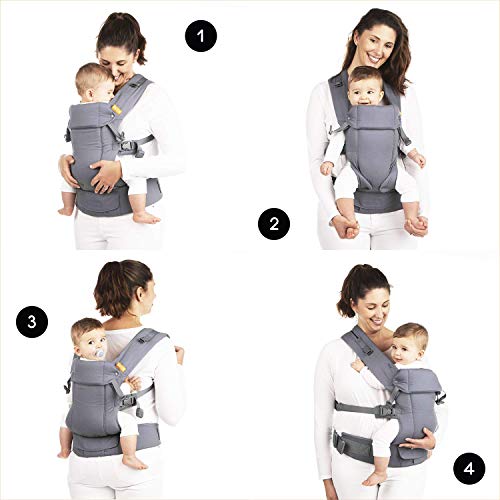 Beco Gemini Baby Carrier - Cool Mesh Navy, Sleek and Simple 5-in-1 All Position Backpack Style Sling for Holding Babies, Infants and Child from 7-35 lbs Certified Ergonomic