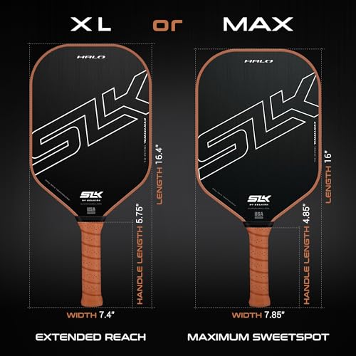 Selkirk SLK Halo Power XL Pickleball Paddle | Raw Carbon Fiber Pickleball Paddle with a Rev-Core Power Polymer Core | The Pickleball Paddle Designed for Ultimate Spin & Power