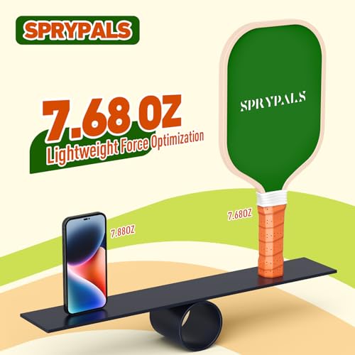 Sprypals Pickleball Paddles,USAPA Approved Fiberglass Surface with Polypropylene Core Pickleball Set Premium Pickleball Rackets Pickleball Paddle Set for Men Women