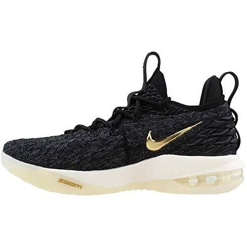 Nike Men's Lebron 15 Low Basketball Shoes (11.5, Black/Gold)