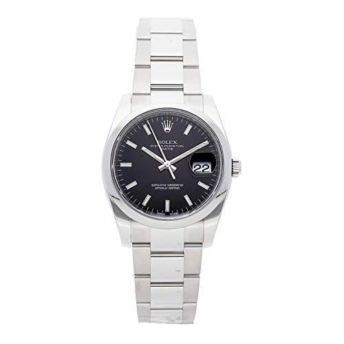 Rolex Oyster Perpetual Mechanical (Automatic) Black Dial Mens Watch 115200 (Certified Pre-Owned)