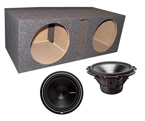 2) ROCKFORD FOSGATE P3D4-15 15" 1200 Watt 4-Ohm Car Audio Subwoofers + Sub Box